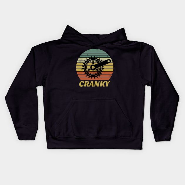 Bicycle Cranky Retro Vintage Gift For Cycling Lovers Kids Hoodie by Trendy_Designs